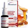 ManukaGuard Medical Grade Manuka Honey ImmuneGuard Nasal Spray with Saline Solution for Nose Rinse, Sinus Congestion, Moisturizing, MGO 600, 1.35 fl oz Bottle view 1