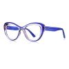 laureles Transition Cat Eye Readers Women Photochromic Bifocal Reading Glasses TR90 Frame Eyewear Female (Blue, 2.00 Magnification) view 4