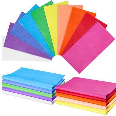 500 Sheets Tissue Paper 20" x 20", 10 Colors - Gift Tissue for Gift Wrapping Wedding Party Decoration, Birthday, Mothers Day, Graduation, Crafts, DIY