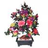 SYRIS Simulation Potted Plants Bonsai Tree Lobby Crafts Jade Carving Peony Bonsai Living Room Home Snei Decorations Office Floor Decorations Fake Plant Greenery Decor for Desk view 1