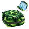 Happy St Patrick's Day Four Leaf Clover Menstrual Pad Purse for School, Tampons Collect Pouch for Women Girls, Soft Sanitary Napkin Disposal Bags view 1