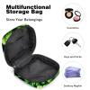 Happy St Patrick's Day Four Leaf Clover Menstrual Pad Purse for School, Tampons Collect Pouch for Women Girls, Soft Sanitary Napkin Disposal Bags view 4
