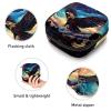RODAILYCAY Period Bags for School, Sanitary Napkin Storage Bag for Feminine Pads, Starry Sky Eagle Ladies Menstrual Cup Pouch Sanitary Pads Organizer view 3