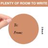 Whaline 315Pcs Boho Gift Tag Stickers 2.5 Inch Neutral Style Self-Adhesive Label Decals Round to and from Sticker for Gift Envelope Sealing Birthday Baby Shower Party view 2