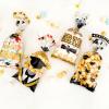 Leislam Graduation Treat Bags, Graduation Cellophane Treat Bags, 100 PCS Graduations Gift Bag, Plastic Clear Cello Candy Cookie Snack Goodies Bag with 100 Pcs Gold Ties for Graduations Party Favors Supplies, 4 Styles view 3