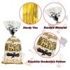 Leislam Graduation Treat Bags, Graduation Cellophane Treat Bags, 100 PCS Graduations Gift Bag, Plastic Clear Cello Candy Cookie Snack Goodies Bag with 100 Pcs Gold Ties for Graduations Party Favors Supplies, 4 Styles view 4