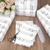 12 Sheets 28 * 20 Inches Musical Note Wrapping Paper Music Design Gift Wrap Paper for Birthday Baby Shower Wedding Bridal Shower Music Concert Party Craft Supplies view 3