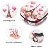 RODAILYCAY Sanitary Napkin Storage Bag for Women Cute, Feminine Menstruation Pad Holder for Period, Portable Zipper Menstrual Pad Bags Eiffel Tower Valentine's Day view 3