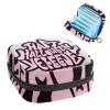 RODAILYCAY Sanitary Napkin Storage Bag for Women Cute, Feminine Menstruation Pad Holder for Period, Portable Zipper Menstrual Pad Bags Halloween Letters view 1