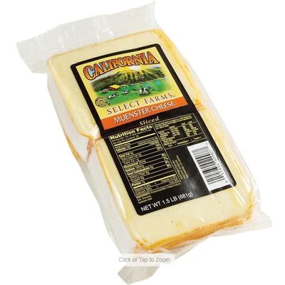 California Select Farms Sliced Muenster Cheese 24 oz