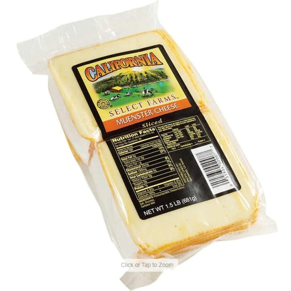 California Select Farms Sliced Muenster Cheese 24 oz