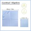 50 Pieces 3-ply Light Blue Napkins Blue Cocktail Napkins Paper Napkins for Dinner Wedding Birthday Party Dessert Napkins Anniversary Party, Baby Shower, 5 x 5 Inch Folded view 3