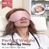3D Weighted Sleep Mask for Women: 100% Light Blocking - Night Shift Nurse Essentials, Road Trip Travel & Long Flight, College Dorm Essentials for Girls - Lash-Friendly, Zero Eye Pressure, Pink view 2
