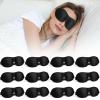 Bonuci 12 Pack Sleep Mask Blackout 3D Eye Mask for Ultralight Sleeping Night Blindfold Eye Covers with Adjustable Strap for Men Women Travel Gift Back and Side Sleeper (Black) view 1