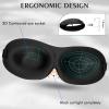 Bonuci 12 Pack Sleep Mask Blackout 3D Eye Mask for Ultralight Sleeping Night Blindfold Eye Covers with Adjustable Strap for Men Women Travel Gift Back and Side Sleeper (Black) view 2