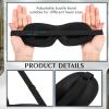 Bonuci 12 Pack Sleep Mask Blackout 3D Eye Mask for Ultralight Sleeping Night Blindfold Eye Covers with Adjustable Strap for Men Women Travel Gift Back and Side Sleeper (Black) view 3