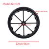2 Pcs 20/22/24 Inch Replacement Wheelchair Rear Wheels Assembly, Polyurethane Solid Tire with 1/2" (12mm) Bearings and Handrim for Manual Wheelchairs (Size : 22x1 3/8) view 2