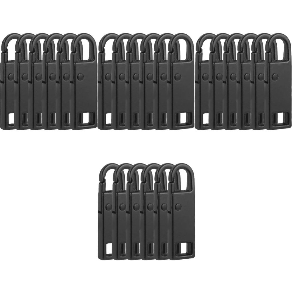 VILLCASE 24pcs Detachable Zipper Pull Replacement for Luggage and Clothing Multifunctional Zipper Repairer for Coats and Bags Easy to Install and Use