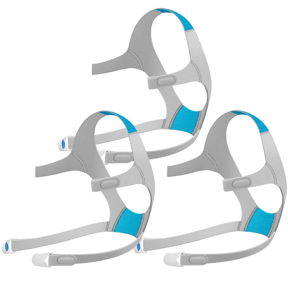 CPAP Headgear AirFit/AirTouch F20-3 Packs Replacement Headgear for ResMed Full Face Mask - Include CPAP Accessories Supplies Straps Magnetic Clips(Medium)