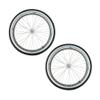 1 Pair 24 Inch Wheelchair Rear Wheels Assembly, 24 X1 3/8 Inflatable Rubber Tires, Aluminum Rim with 1/2" (12mm) for Manual Wheelchairs Disabled Old People (Color : Gray) view 1