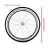1 Pair 24 Inch Wheelchair Rear Wheels Assembly, 24 X1 3/8 Inflatable Rubber Tires, Aluminum Rim with 1/2" (12mm) for Manual Wheelchairs Disabled Old People (Color : Gray) view 2