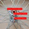 1 Pair 24 Inch Wheelchair Rear Wheels Assembly, 24 X1 3/8 Inflatable Rubber Tires, Aluminum Rim with 1/2" (12mm) for Manual Wheelchairs Disabled Old People (Color : Gray) view 4