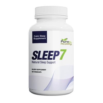 Pure & Healthy Sleep7 Natural Sleep Support w/Magnesium glycinate, Melatonin, L-Theanine, Valerian, Lemon Balm, GABA, and Passion Flower