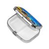 Coral and Sea Fish Square Pill Box Mini Metal Pill Case for Purse Small Cute 2 Compartment Medicine Pill Organizer Portable Pill Container Holder for Daily Medicine Vitamin view 4