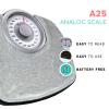 Adamson A25 Scales for Body Weight - Up to 400 LB - New - 5.3" Dial on 12.4" x 10.2" Platform - Anti-Skid Rubber Surface - Bathroom Scale Analog - Durable with 20-Year Assurance - w/Rug - Grey view 2