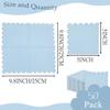 HEIPINIUYE 50 Pieces 3-ply Light Blue Napkin Disposable Scalloped Cocktail Napkins Beverage Napkins Dessert Napkins Paper Napkins for Wedding Birthday Party Paper Dinner Napkins view 2