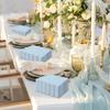 HEIPINIUYE 50 Pieces 3-ply Light Blue Napkin Disposable Scalloped Cocktail Napkins Beverage Napkins Dessert Napkins Paper Napkins for Wedding Birthday Party Paper Dinner Napkins view 3