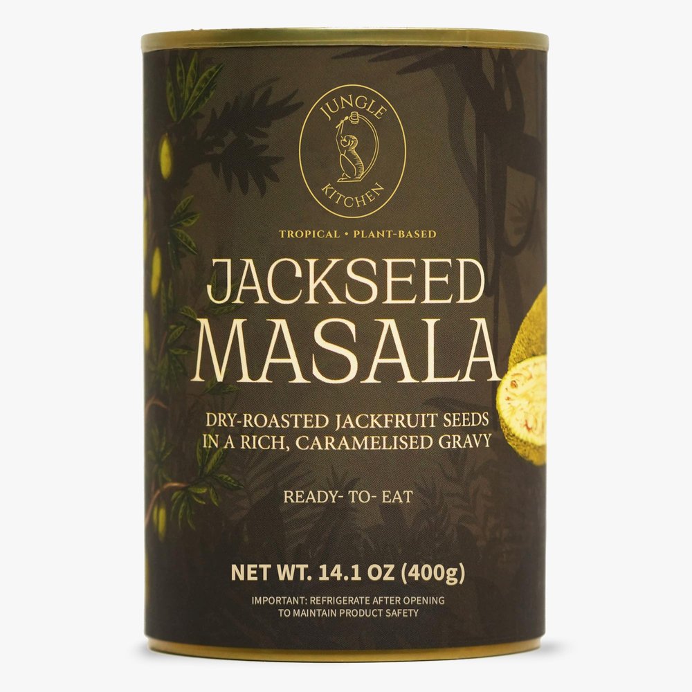 Jungle Kitchen Jackseed Masala Ready to Eat Gravy, 100% Vegan, 0% Artificial Preservatives, Jackseed with Caramelized Masala Gravy 400g (Pack of 1)