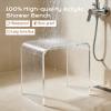 VDGPWA Premium Acrylic Shower Bench,16" L*12" W *18" H, 3/5"(15MM) Thick Acrylic Shower Stool,700lbs Weight Capacity Modern Clear Shower Seat for Inside Shower view 4