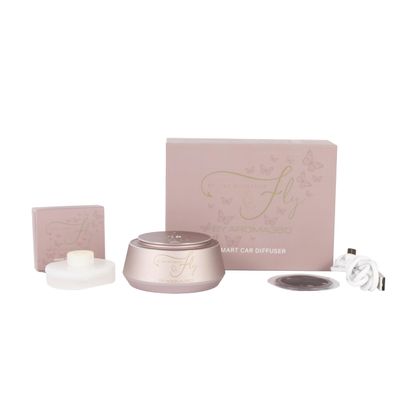 Aroma360 Fly Smart Car Scent Diffuser | Portable Air Freshener | Luxury Nebulizing Diffuser | Car Aromatherapy Diffuser for Essential Oils | Auto On/Off Cordless Super Quiet Device (Oil Not Included)