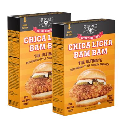 Fire & Smoke Society Chica Licka Chicken Fry Mix | Cajun Inspired Crispy Coating Chicken Seasoning | Baking, Frying, Air Frying | 8.6 oz (2-pack)