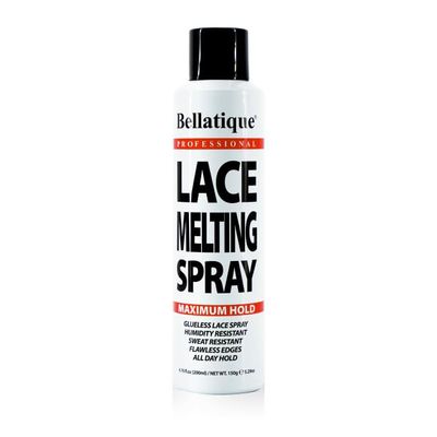 Bellatique Lace Melting Spray (6.67 oz) - Maximum Hold. Flawless Edges, Quick & Easy, Fast Drying, Humidity Resistant, Sweat Resistant, All Day Hold, Quick Drying, Flake Free, Easily Removed.