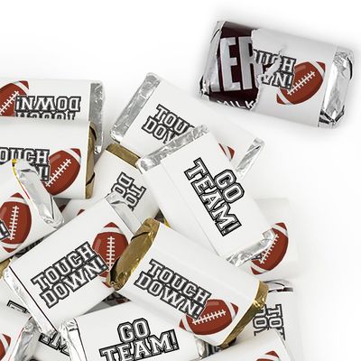 102 Pcs White Football Party Candy Favors Miniatures Chocolate - No Assembly Required - Touchdown