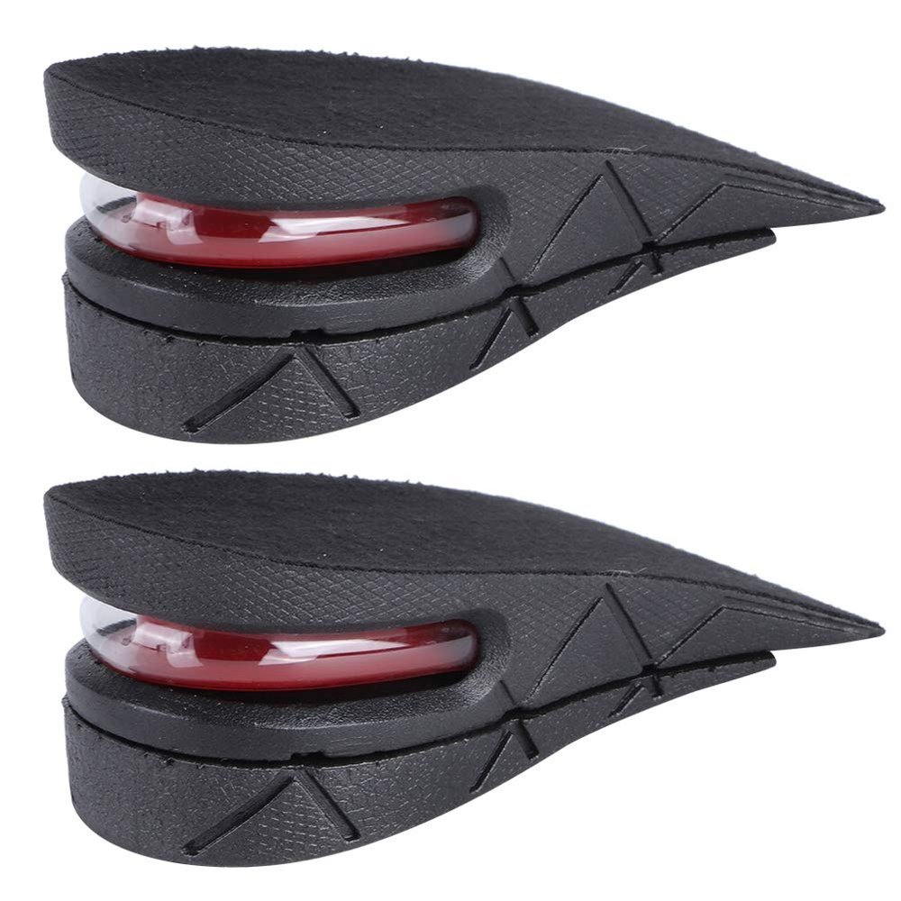 5cm Height Increasing Insoles,Shoe Lift Pads Cushion Black Taller Shoes Insoles Heel Insert for Men and Women