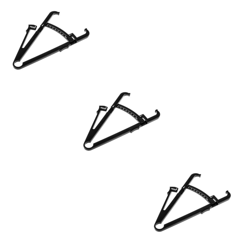 GLEAVI 3pcs Fat Tester Calipers with Measuring Tape and Charts for Measurement Caliper Tool for Waist Arms and Thighs Accurate Skinfold Gauge for Fitness Tracking