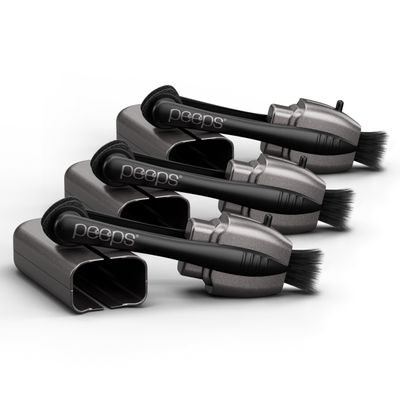 CarbonKlean Peeps Glasses Cleaner - for Eyeglasses, Reading Glasses, and More - Lens Cleaner with Carbon Microfiber Tech - Electroplated Silver - 3 Count