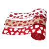 KALLORY 3rolls Valentine Day Ribbon of Heart Decorative Ribbons for Crafting and Wrapping Includes Hearts Natural Look for Wreaths and Floral Arrangements view 1