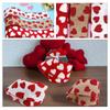 KALLORY 3rolls Valentine Day Ribbon of Heart Decorative Ribbons for Crafting and Wrapping Includes Hearts Natural Look for Wreaths and Floral Arrangements view 2