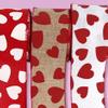 KALLORY 3rolls Valentine Day Ribbon of Heart Decorative Ribbons for Crafting and Wrapping Includes Hearts Natural Look for Wreaths and Floral Arrangements view 3