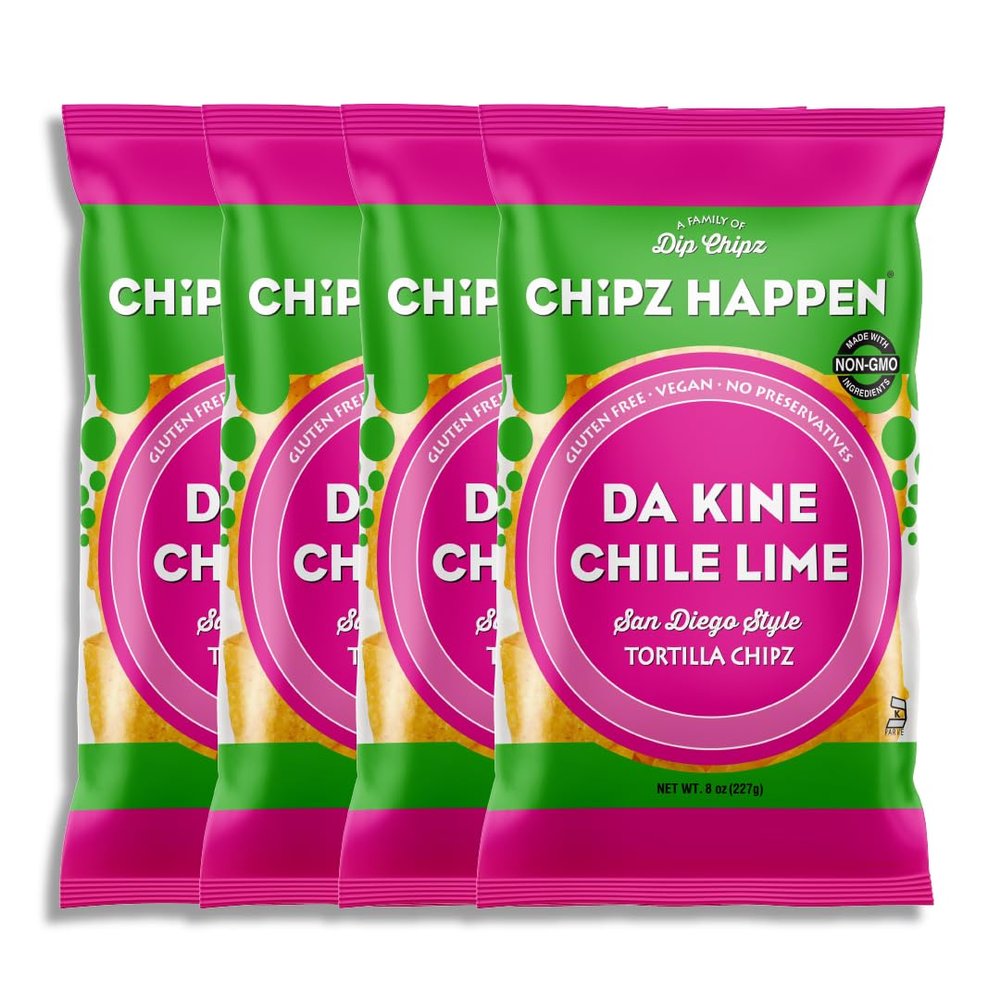 Chipz Happen Dakine Tortilla Chips (Pack of 4) (Chili Lime)