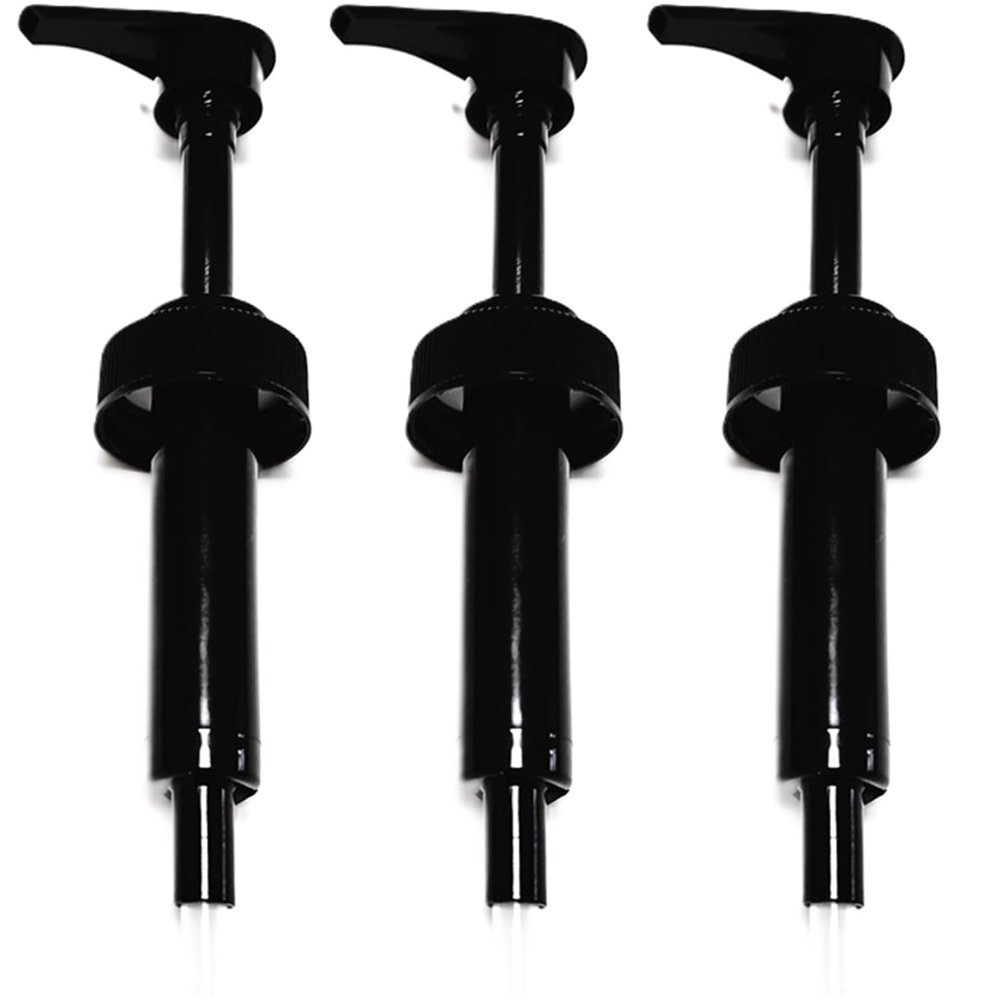Mini Syrup Pump. Only for Small 375ml (12.7 fl.oz.) Bottles of Torani and Jordans Skinny Syrups (Set of 3). 5ml (1 Teaspoon) per Stroke. FDA Compliant. BPA Free. Product of Bayside Traders