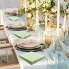 HEIPINIUYE 50 Pieces 2-ply Sage Green Napkin Disposable Scalloped Cocktail Napkins Beverage Napkins Dessert Napkins Paper Napkins for Wedding Birthday Party Paper Dinner Napkins view 3