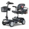 Folding Mobility Scooter for Seniors 4 Wheel Scooter for Adults Electric Medical Scooter Compact for Travel - Electric Powered Wheelchair Device - Compact Heavy Duty Mobile (Black) view 1