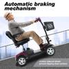 Folding Mobility Scooter for Seniors 4 Wheel Scooter for Adults Electric Medical Scooter Compact for Travel - Electric Powered Wheelchair Device - Compact Heavy Duty Mobile (Claret) view 2