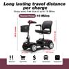 Folding Mobility Scooter for Seniors 4 Wheel Scooter for Adults Electric Medical Scooter Compact for Travel - Electric Powered Wheelchair Device - Compact Heavy Duty Mobile (Claret) view 4