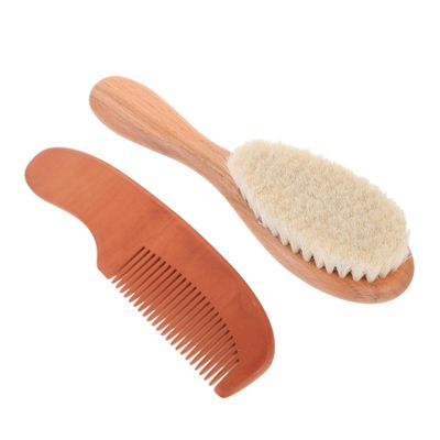 VICASKY 1set Hair Care Set Wooden Brush and Comb Gentle for Newborns for Showers Lightweight Wool Brush for Soothing and Massaging Hair Comb Essentials
